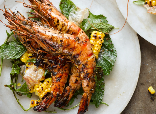 Grilled_prawns_and_corn_tamarind